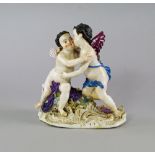 Amendment: please note that this group is a Continental porcelain figure group An English