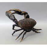 William Lawlor, British/Irish b.1981- Crab; patinated bronze, this number 2 from an edition of 10,