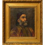 British Orientalist School, mid-late 19th century- Portrait of a Turkish gentleman, quarter-length