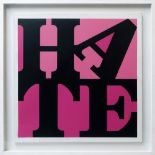 D*Face, British b.1978- "When The Word Is Hate", 2006; spray paint/stencil on canvas, signed and