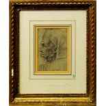 WITHDRAWN: Florentine School, 16th/17th century- Head of an old woman in profile, recto, Study of