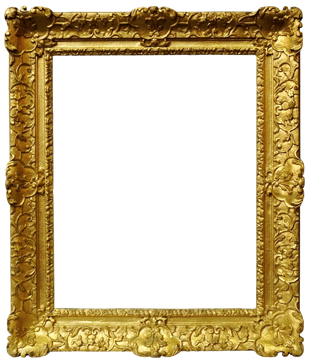 A French Carved and Gilded Louis XIV Frame, 17th century, with leaf sight, sanded frieze,