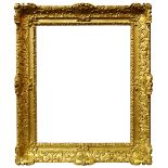 A French Carved and Gilded Louis XIV Frame, 17th century, with leaf sight, sanded frieze,