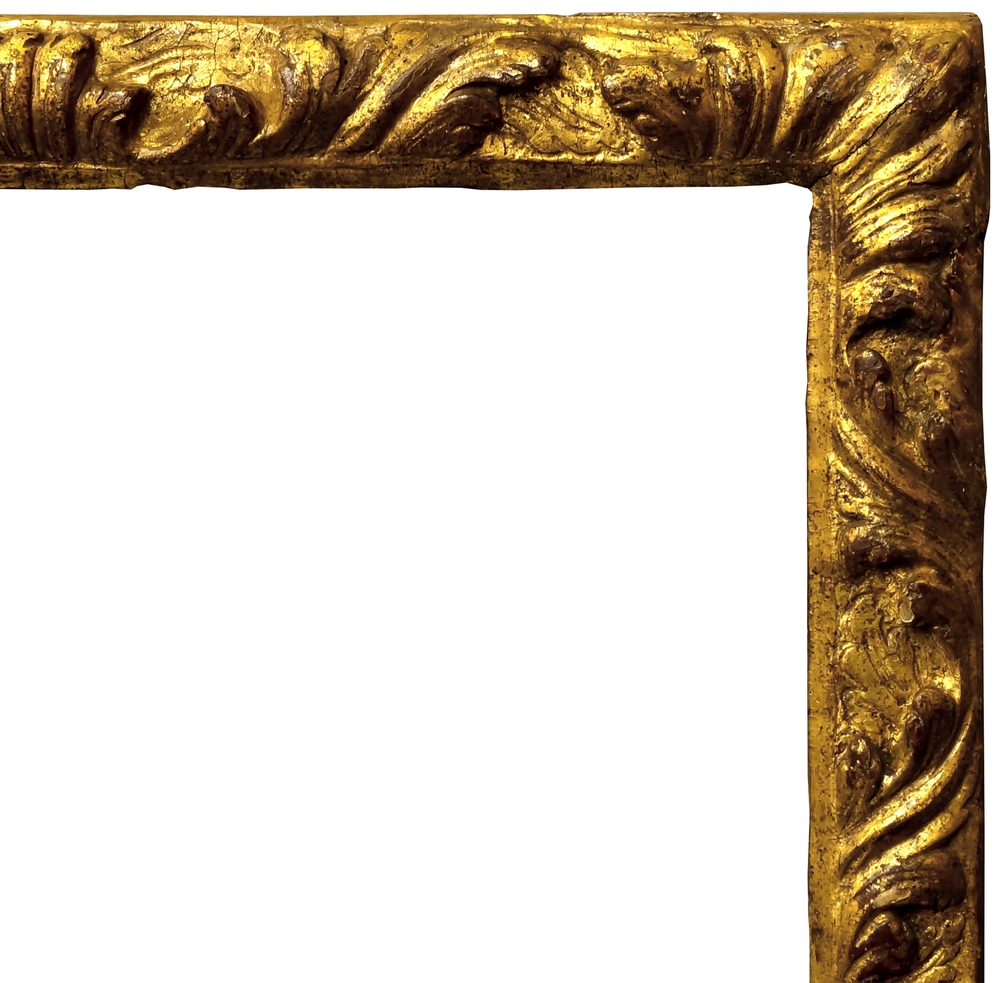 An Italian Carved and Gilded Frame, 18th century, with cavetto sight,