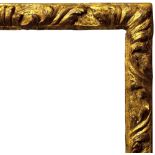 An Italian Carved and Gilded Frame, 18th century, with cavetto sight,