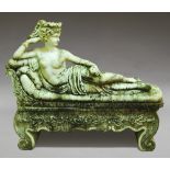 After Antonio Canova, Italian 1757-1822, Paolina Borgese Bonaparte (as Venus Victrix), white marble,