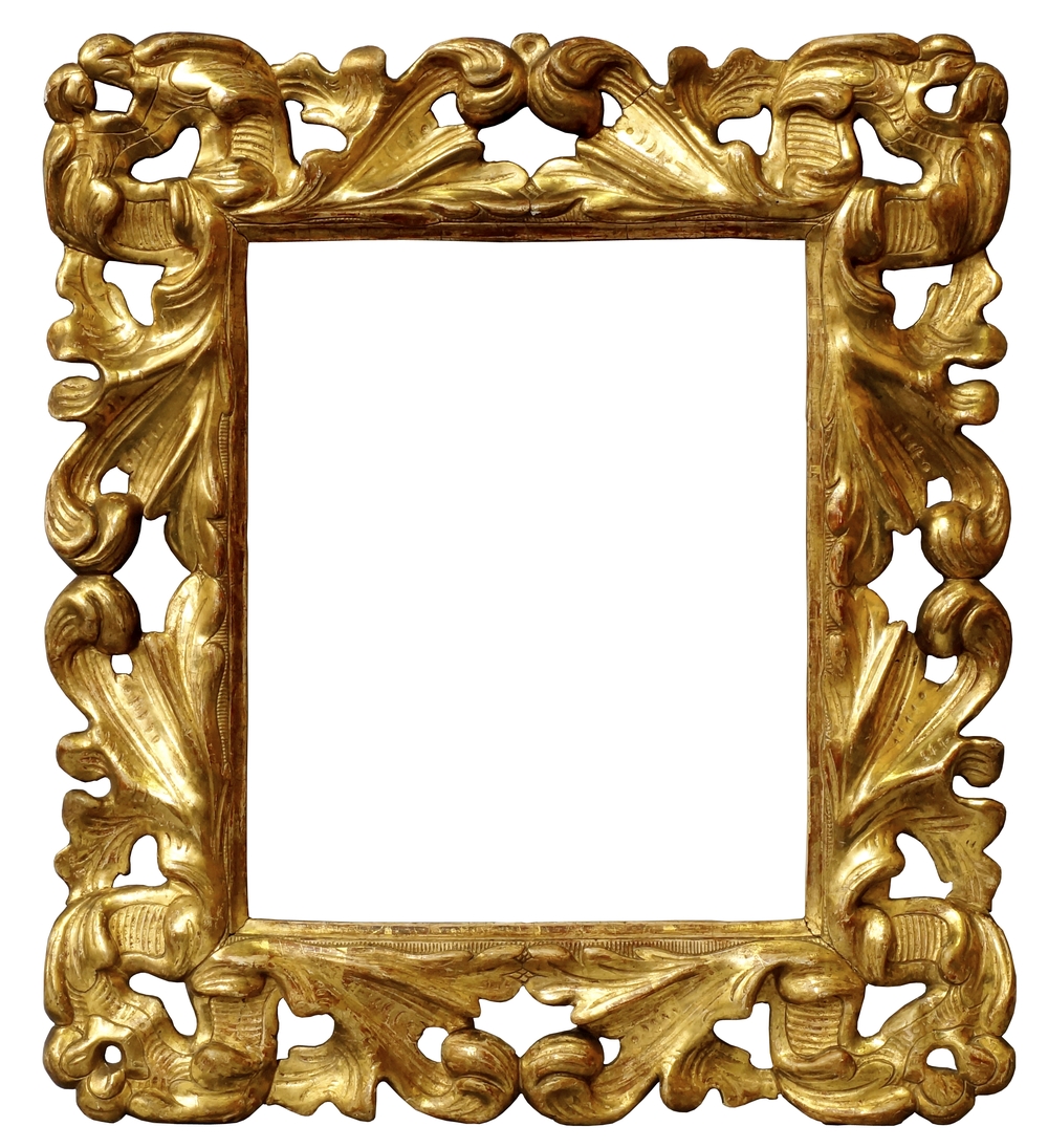 A Florentine Carved, Gilded and Pierced Frame, 18th century, with cavetto sight, hazzle, - Image 2 of 2