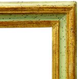 An Italian Light Green Painted and Parcel Gilded Salvator Rosa Frame, 17th century,