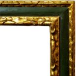 A Spanish Polychrome Painted and Parcel Gilded Cassetta Frame, 18th century,