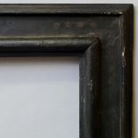 An Italian Ebonised Cassetta Frame, 17th century, with wedge sight, torus,