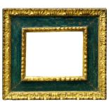 An Italian Green Painted and Parcel Gilded Cassetta Frame, late 16th/early 17th century,