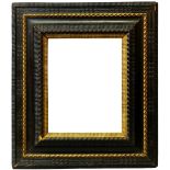 A Dutch Ebonised and Parcel Gilded Ripple Moulded Frame, 17th century,