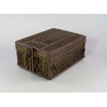 A Flemish rectangular iron and wrought iron casket, early 16th century, with an elaborate hasp of