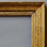 An Italian Carved and Silvered Frame, 18th century, with lambs tongue sight, hollow,