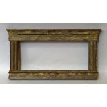 A Green Painted Tabernacle Frame of Small Proportions, early 20th century, with plain pedestal,