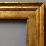 A Gilded Cassetta Frame, 19th century, with cavetto sight, plain ogee front edge, 42.5x33.