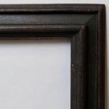 An Italian Ebonised Moulding Frame, 17th century, with plain sight, torus front edge,