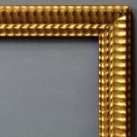 A Gilt Composition Ripple Moulded Frame, 20th century, with cavetto sight and ovolo front edge, 33.