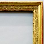 A French Gilt Composition Louis XVI Style Frame, mid 19th century, with rais-de-coeur sight,