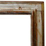 An Italian Silvered Cassetta Frame, 17th century, with cavetto sight, ogee front edge,