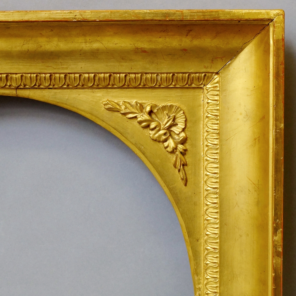 An Italian Gilt Composition Empire Scotia Frame with Oval Aperture, early 19th century, - Image 2 of 2