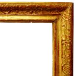 A Carved and Gilded Louis XIII Style Frame, 18th century, with cavetto sight, hollow,