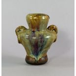 A Chinese Jun-Ware earthenware vase, Song/ Yuan dynasty, of baluster form, green glaze with