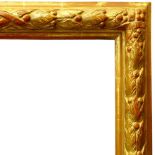 An Italian Carved and Gilded Convex Frame, 18th century, with cavetto sight,