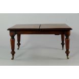 An unusual Victorian mahogany miniature model of an extending dining table, with rectangular top and