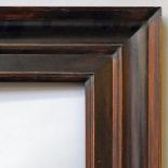 A Dutch Ebonised Moulding Frame, 19th century, with cushion moulded sight edge,