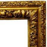 A Dutch Carved and Gilded Louis XIII Style Convex Frame, 17th century, with ovolo sight,