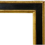 A Dutch Ebonised and Parcel Gilded Cassetta Frame, 18th century,