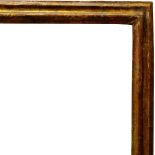 An Italian Red Brown Painted and Gilded Moulding Frame, 17th century, with ogee sight,