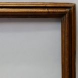 An Italian Walnut Bolection Frame, 18th century, with cavetto sight, plain top knull,