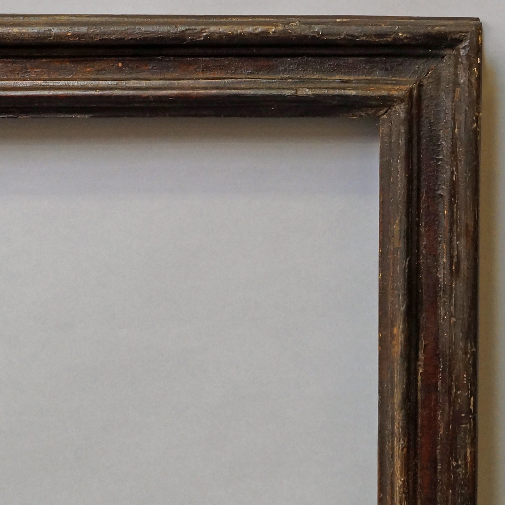 An Italian Ebonised Cassetta Frame, late 17th/early 18th century, with cavetto sight, - Image 2 of 2