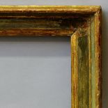 An Italian Polychrome Painted and Parcel Gilded Architrave Frame, 16th century, with cavetto sight,