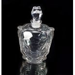 A Baccarat for Guerlain 'Champs Elyees' perfume bottle and stopper, designed 1904, modelled as a