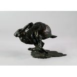 Jon Bickley, British late 20th/early 21st century, a limited edition bronze, 'Running Hare'