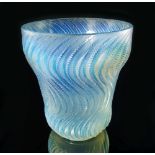 Rene Lalique, French 1860-1945, 'Actinia' vase, designed 1934, opalescent glass with blue