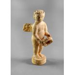 A small carved alabaster model of a cherub, possibly Roman c. 2nd-3rd century A.D, modelled in the