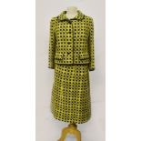 Hardy Amies: a Welsh wool tweed jacket and skirt suit, 1960s,