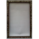 A Chinese hardwood frame, 19th century, of rectangular form, inlaid with mother of pearl, possibly a