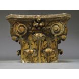 A large gilded stone Corinthian column capital, 23cm high (VAT charged on hammer price) CONDITION