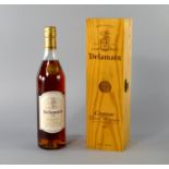 A bottle of Delamain Cognac 1969, in wooden presentation box, ullages to upper shoulder,