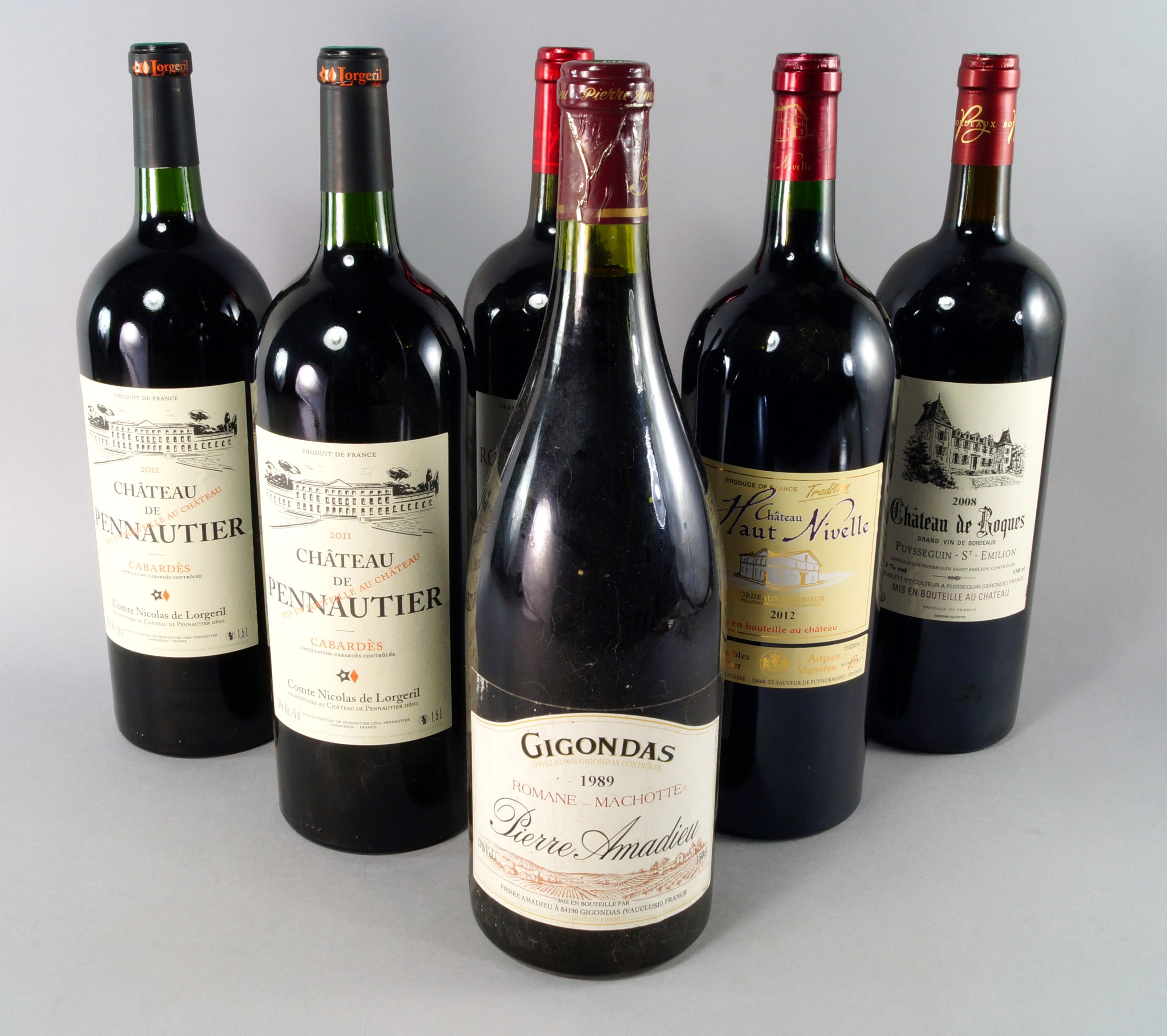 Two magnum bottles of Chateau de Pennautier 2011,