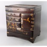 A Japanese export lacquer cabinet, late 19th/early 20th century,