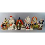 A collection of twenty-four Staffordshire figures, early 19th century and later,