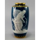 A Minton pate sur pate vase by Alboin Birks, late 19th/early 20th century, decorated with a vignette