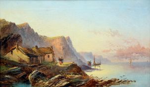 JOSEPH HORLER (1809-1887) British
Italianate Highland Scenes
Oils on canvas
One signed
49 x 28.5 cm,