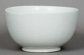 A 17th/18th century Korean Choson Dynasty porcelain bowl
With bluish glaze.  19.5 cm diameter.
